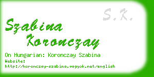 szabina koronczay business card